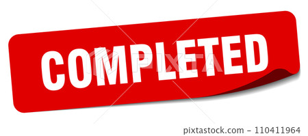 completed sticker. completed label completed sticker. completed label 110411964