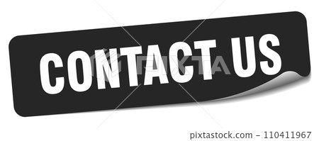 contact us sticker. contact us label 110411967