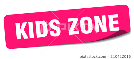 kids zone sticker. kids zone label 110412016