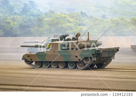 Ground Self-Defense Force Type 90 tank on display for training Ground Self-Defense Force Type 90 tank on display for training 110412183