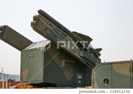 Japan Ground Self-Defense Force's Type 81 short-range surface-to-air missile glaring at the sky 110412230