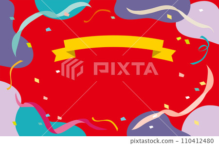 Business confetti ribbon illustration background 110412480