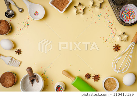 Baking or cooking background. 110413189