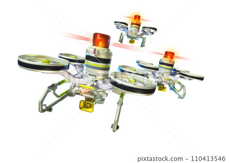 警用無人機（編隊：白底版） 110413546