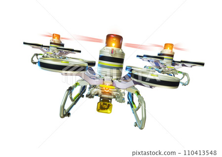 Police drone (formation: white background version) Police drone (formation: white background version) 110413548