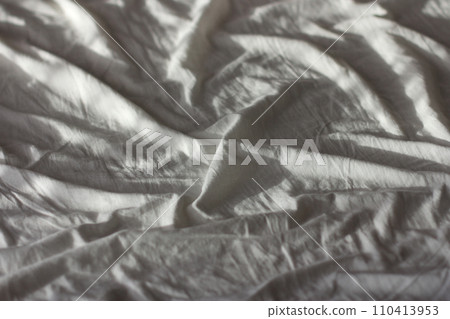 crumpled white sheets, empty bed sheet crumpled white sheets, empty bed sheet 110413953