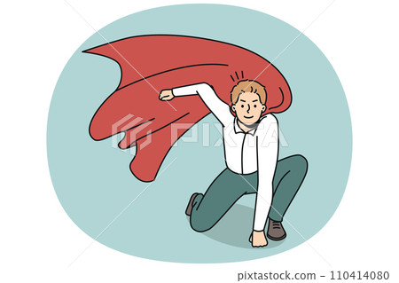 Motivated businessman in mantle feel powerful Motivated businessman in mantle feel powerful 110414080