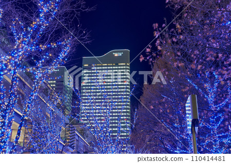 Night view of Yokohama Minatomirai in Christmas season Night view of Yokohama Minatomirai in Christmas season 110414481