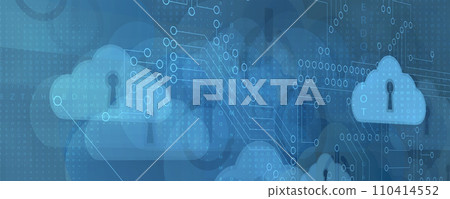 Modern cloud technology. Integrated digital web concept background 110414552