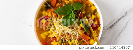 Summer minestrone soup Summer minestrone soup 110414597