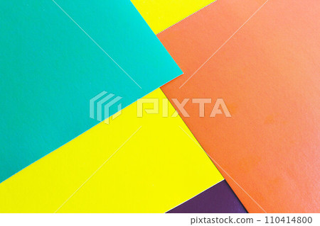 Multicolored background. Three colors on paper.Rainbow paper. 110414800