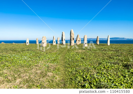 monument of the menhirs in La Coruna, Spain monument of the menhirs in La Coruna, Spain 110415580