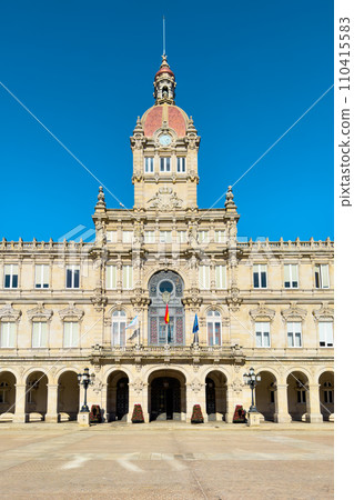 La Coruna City town hall in Maria Pita Square, Galicia Spain. 110415583