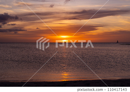 sunset on paradise island 110417143
