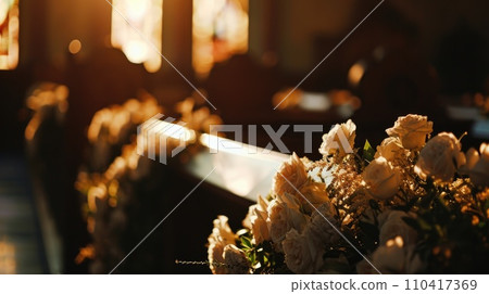 Death, funeral and coffin Death, funeral and coffin 110417369