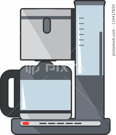 Electric Coffee Maker Icon in flat style. Vector Illustration Electric Coffee Maker Icon in flat style. Vector Illustration 110417650