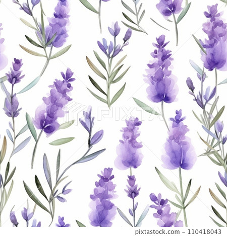 Seamless background with blooming lavender Seamless background with blooming lavender 110418043