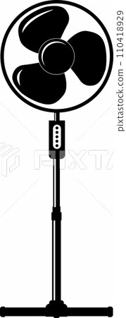 Floor Fan Icon in flat style. Vector Illustration 110418929