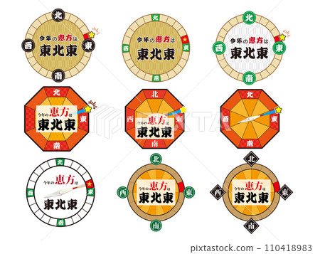 2024年吉祥方位 節分 東北偏東 110418983