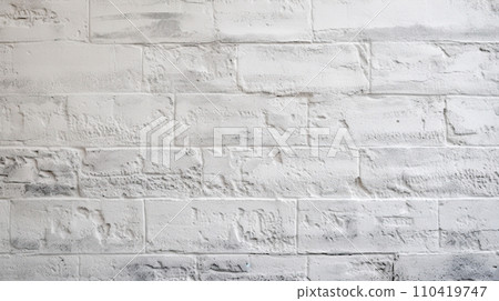 Abstract texture stained stucco, old. White brick wall background. Horizontal textures in the room, wallpapers. 110419747