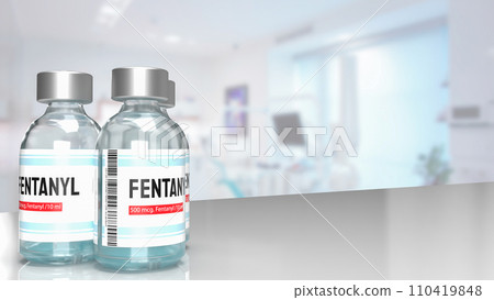 The fentanyl for medicine or drug concept 3d rendering. The fentanyl for medicine or drug concept 3d rendering. 110419848