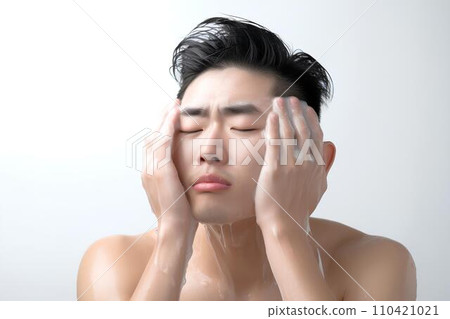 AI生成的男人洗臉 110421021