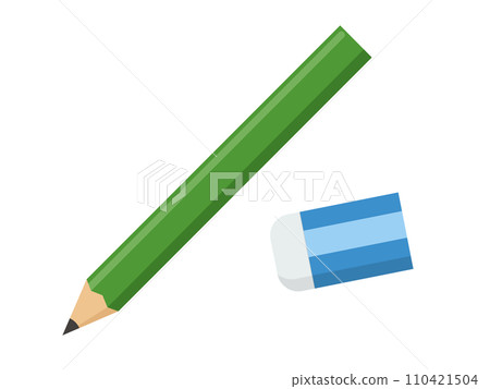 鉛筆和橡皮的向量圖 110421504