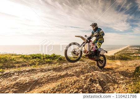 Enduro bike rider Enduro bike rider 110421786