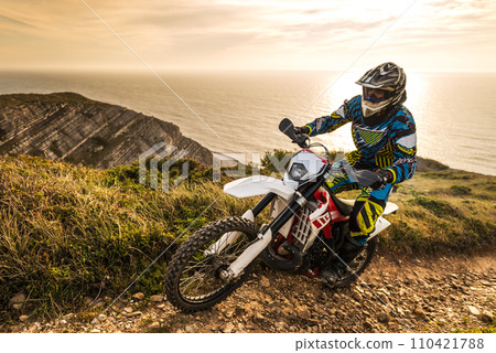 Enduro bike rider Enduro bike rider 110421788