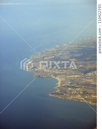 Coastal Town of California seen from air Coastal Town of California seen from air 110422593