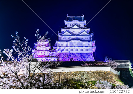 姬路城櫻花夜景 110422722