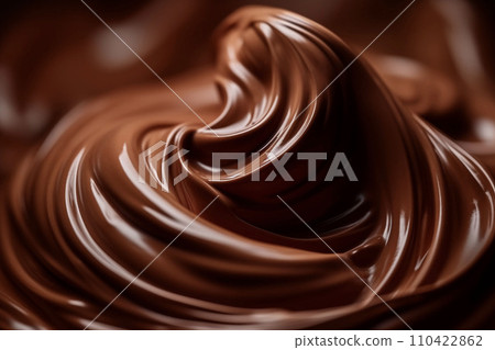 Smooth chocolate cream (sizzle photo of melting chocolate, melting) Smooth chocolate cream (sizzle photo of melting chocolate, melting) 110422862