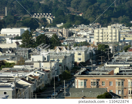 Rooftops of Houses of San Francisco in Neighborhood 110422874