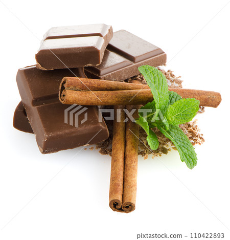 Closeup detail of chocolate parts Closeup detail of chocolate parts 110422893