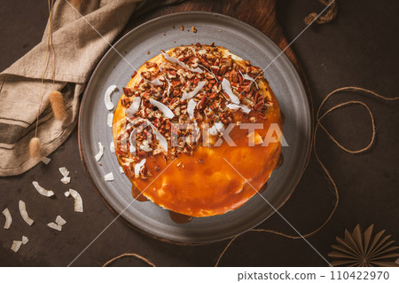 Delicious caramel cake 110422970