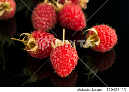 Fresh raspberries 110423433