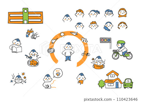 I will explain about my daily life, school, friends, and life Illustration material I will explain about my daily life, school, friends, and life Illustration material 110423646