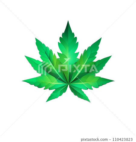 Hemp leaf icon illustration 110423823