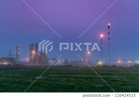Oil refinery view Oil refinery view 110424515