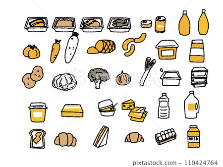 每天吃的食物的插圖集 110424764