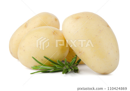 New potatoes and green herbs 110424869