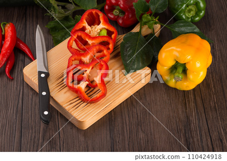 Colored bell peppers Colored bell peppers 110424918