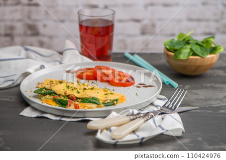 Omelet with vegetables Omelet with vegetables 110424976