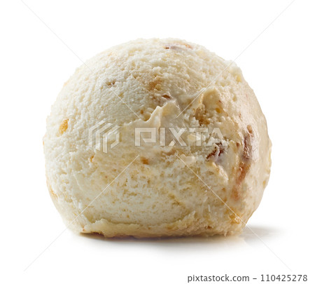 maple syrup and walnut ice cream scoop maple syrup and walnut ice cream scoop 110425278
