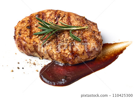 freshly grilled steak 110425300