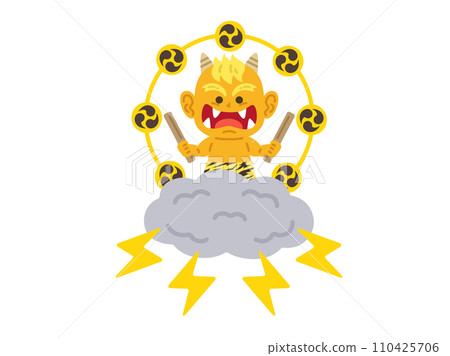 Illustration of the character of Rai-sama (yellow demon) Illustration of the character of Rai-sama (yellow demon) 110425706