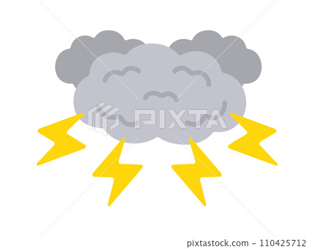 illustration of thundercloud 110425712