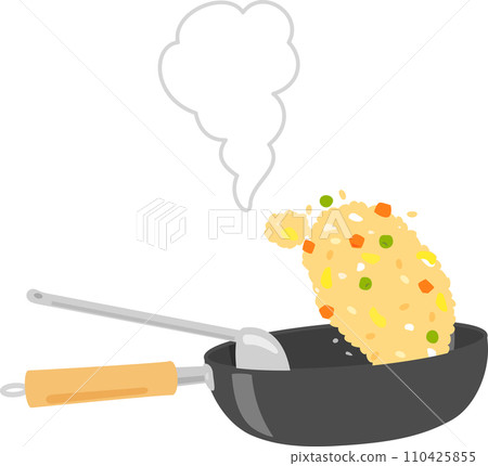 Fried rice stir-fried in a stir-fry pot Fried rice stir-fried in a stir-fry pot 110425855