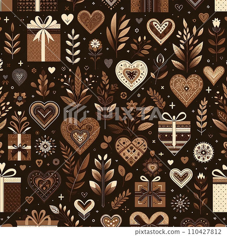 情人節無縫模式 情人節無縫模式 110427812