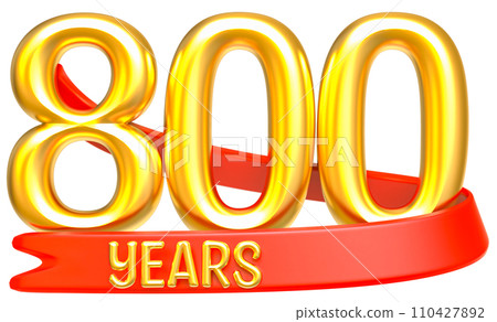 Happy Anniversary Number Years Gold 3D Render Happy Anniversary Number Years Gold 3D Render 110427892
